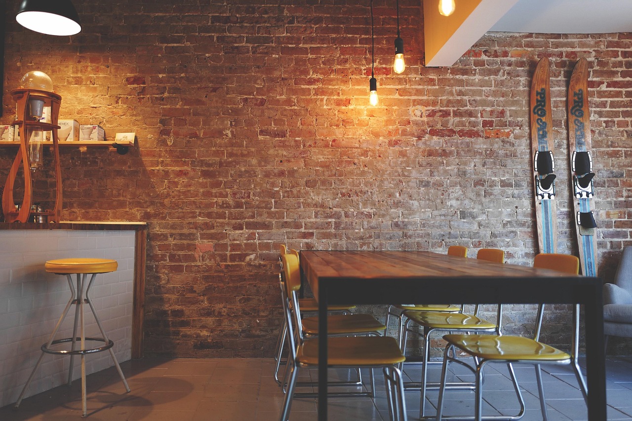 Rustic restaurant atmosphere